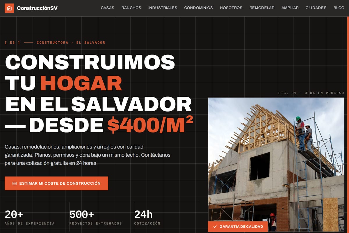 Página web para construcción en México